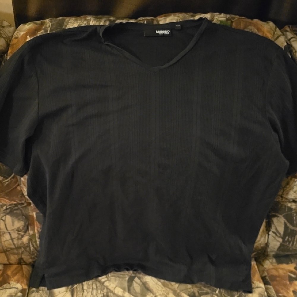 Murano Black V-Neck Shirt